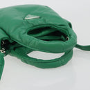 PRADA Hand Bag Leather 2way Green Silver Auth 191471SM-7