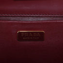 PRADA Shoulder Bag Safiano leather Bordeaux Gold Auth 191473V-20