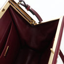 PRADA Shoulder Bag Safiano leather Bordeaux Gold Auth 191473V-21