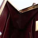 PRADA Shoulder Bag Safiano leather Bordeaux Gold Auth 191473V-22
