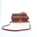 PRADA Shoulder Bag Safiano leather Bordeaux Gold Auth 191473V-7