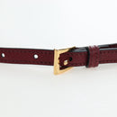 PRADA Shoulder Bag Safiano leather Bordeaux Gold Auth 191473V-8