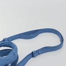 PRADA Hand Bag Leather 2way Blue Silver Auth 191476SM-14