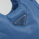 PRADA Hand Bag Leather 2way Blue Silver Auth 191476SM-19
