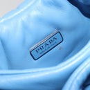 PRADA Hand Bag Leather 2way Blue Silver Auth 191476SM-20