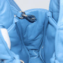 PRADA Hand Bag Leather 2way Blue Silver Auth 191476SM-22