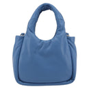 PRADA Hand Bag Leather 2way Blue Silver Auth 191476SM-2