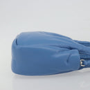 PRADA Hand Bag Leather 2way Blue Silver Auth 191476SM-3