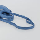 PRADA Hand Bag Leather 2way Blue Silver Auth 191476SM-9
