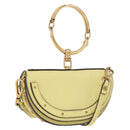 Chloe Nile Small Minodiaire Hand Bag Leather 2way Yellow Gold Auth 191477A-1