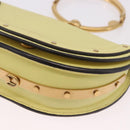 Chloe Nile Small Minodiaire Hand Bag Leather 2way Yellow Gold Auth 191477A-15