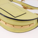 Chloe Nile Small Minodiaire Hand Bag Leather 2way Yellow Gold Auth 191477A-17