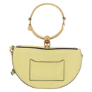 Chloe Nile Small Minodiaire Hand Bag Leather 2way Yellow Gold Auth 191477A-2