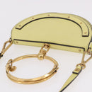 Chloe Nile Small Minodiaire Hand Bag Leather 2way Yellow Gold Auth 191477A-6