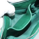 Miu Miu Gathered Bijoux Chain Shoulder Bag Canvas Green Silver Auth 191478SM-24