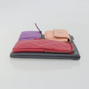 CHANEL Matelasse Clutch Bag Lamb Skin Gray Silver CC Auth 191479SM-4