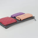 CHANEL Matelasse Clutch Bag Lamb Skin Gray Silver CC Auth 191479SM-6