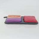 CHANEL Matelasse Clutch Bag Lamb Skin Gray Silver CC Auth 191479SM-7