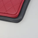 CHANEL Matelasse Clutch Bag Lamb Skin Gray Silver CC Auth 191479SM-8