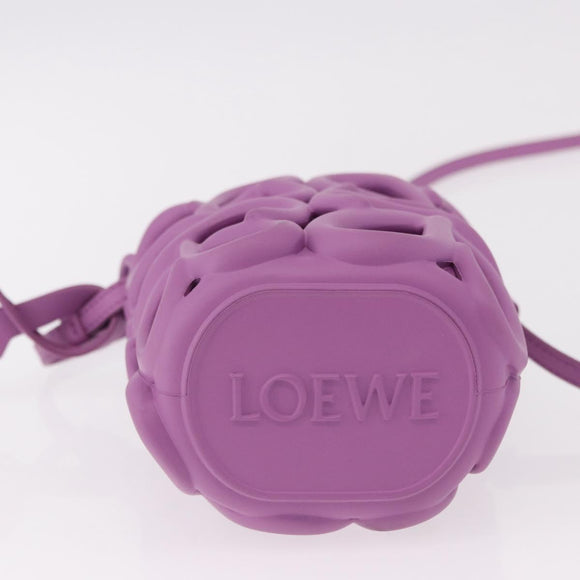 LOEWE Inflatable Pocket Bag Shoulder Bag Canvas Purple Auth 191480M