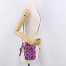 LOEWE Inflatable Pocket Bag Shoulder Bag Canvas Purple Auth 191480M-22