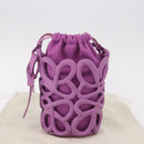LOEWE Inflatable Pocket Bag Shoulder Bag Canvas Purple Auth 191480M-12