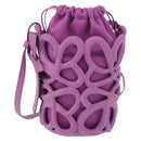 LOEWE Inflatable Pocket Bag Shoulder Bag Canvas Purple Auth 191480M-13