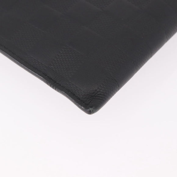 LOUIS VUITTON Damier Infini Pochette Discovery Black N60112 LV Auth 191488