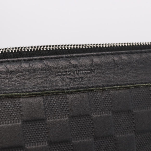 LOUIS VUITTON Damier Infini Pochette Discovery Black N60112 LV Auth 191488