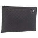LOUIS VUITTON Damier Infini Pochette Discovery Black N60112 LV Auth 191488-1