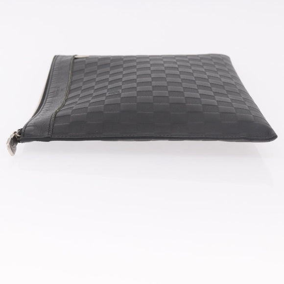 LOUIS VUITTON Damier Infini Pochette Discovery Black N60112 LV Auth 191488