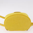 Salvatore Ferragamo Gancini Backpack Suede Yellow Gold Auth 191490A-6