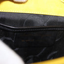 Salvatore Ferragamo Gancini Backpack Suede Yellow Gold Auth 191490A-12