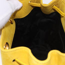 Salvatore Ferragamo Gancini Backpack Suede Yellow Gold Auth 191490A-22