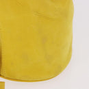 Salvatore Ferragamo Gancini Backpack Suede Yellow Gold Auth 191490A-5