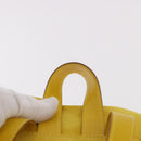 Salvatore Ferragamo Gancini Backpack Suede Yellow Gold Auth 191490A-14