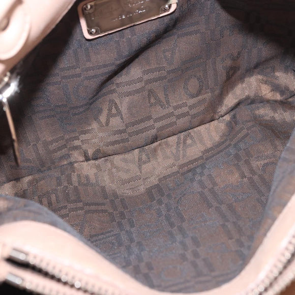 Salvatore Ferragamo Hand Bag Leather Pink Silver Auth 191491