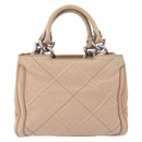 Salvatore Ferragamo Hand Bag Leather Pink Silver Auth 191491-13