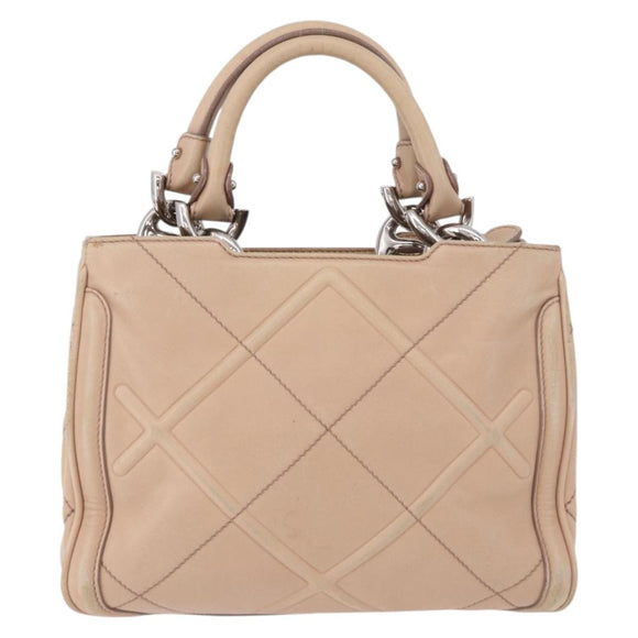 Salvatore Ferragamo Hand Bag Leather Pink Silver Auth 191491