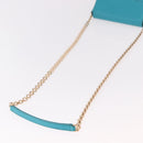Salvatore Ferragamo Gancini Chain Shoulder Bag Leather Blue Gold Auth 191493A-7