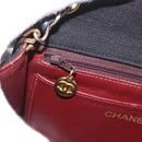 CHANEL Mini Matelasse 17 Chain Shoulder Bag Cotton Black Gold CC Auth 191494A-23