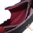 CHANEL Mini Matelasse 17 Chain Shoulder Bag Cotton Black Gold CC Auth 191494A-24