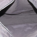 HERMES Her Line MM Hand Bag Canvas Gray Silver Auth 191495A-15