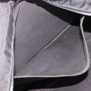 HERMES Her Line MM Hand Bag Canvas Gray Silver Auth 191495A-18