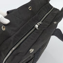 HERMES Her Line MM Hand Bag Canvas Gray Silver Auth 191495A-6