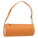 LOUIS VUITTON Epi Soufflot Pouch Accessory Pouch Orange Mandarin LV Auth 191498A-1