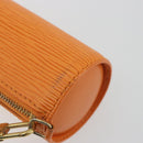 LOUIS VUITTON Epi Soufflot Pouch Accessory Pouch Orange Mandarin LV Auth 191498A-14