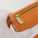 LOUIS VUITTON Epi Soufflot Pouch Accessory Pouch Orange Mandarin LV Auth 191498A-15