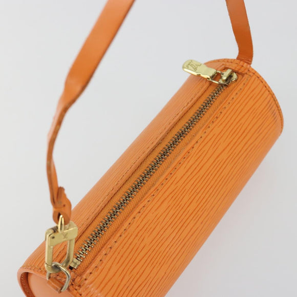 LOUIS VUITTON Epi Soufflot Pouch Accessory Pouch Orange Mandarin LV Auth 191498A