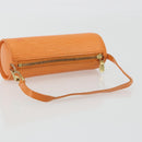LOUIS VUITTON Epi Soufflot Pouch Accessory Pouch Orange Mandarin LV Auth 191498A-7